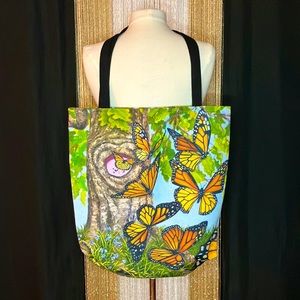 Butterfly 🦋Painting Printed on canvas tote bag